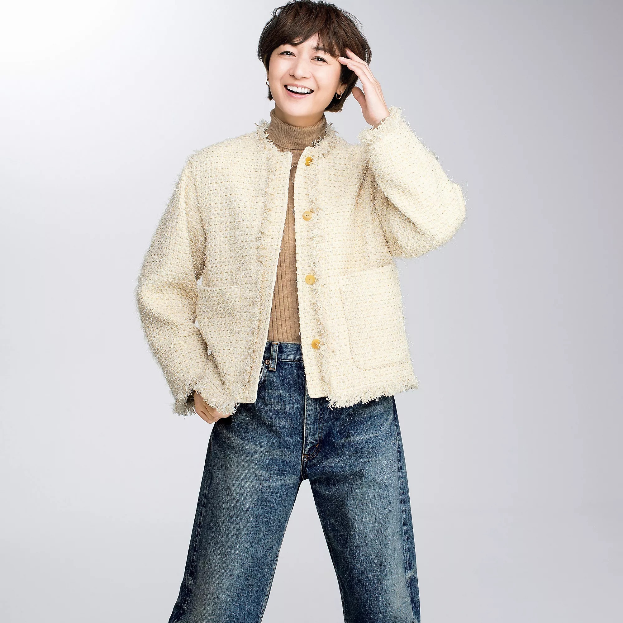 富岡佳子さんが着こなす、フレッシュな春名品リスト｜Web eclat