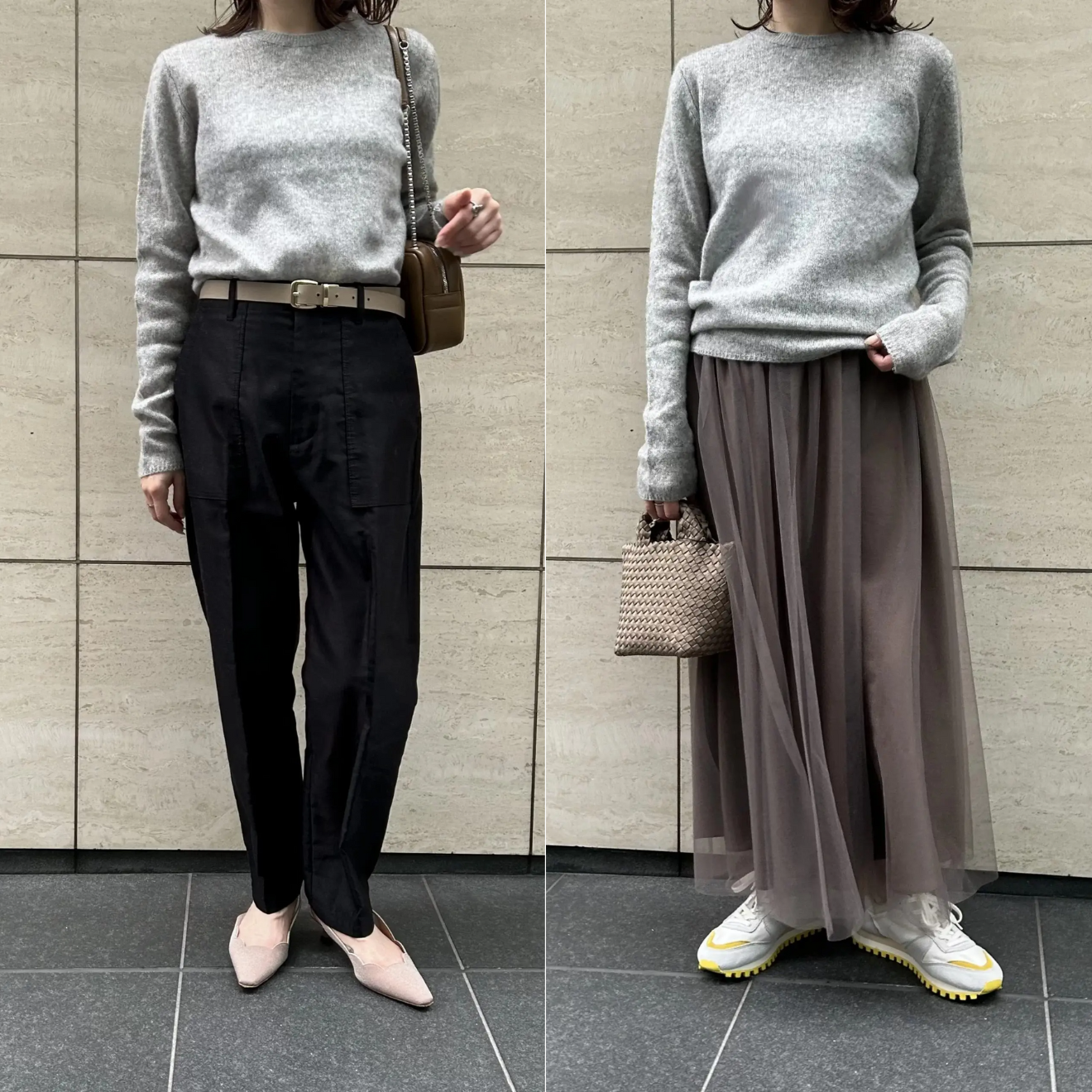 お家で洗えるカシミヤ100％の極上ニット。トレンドのシアー感のも注目