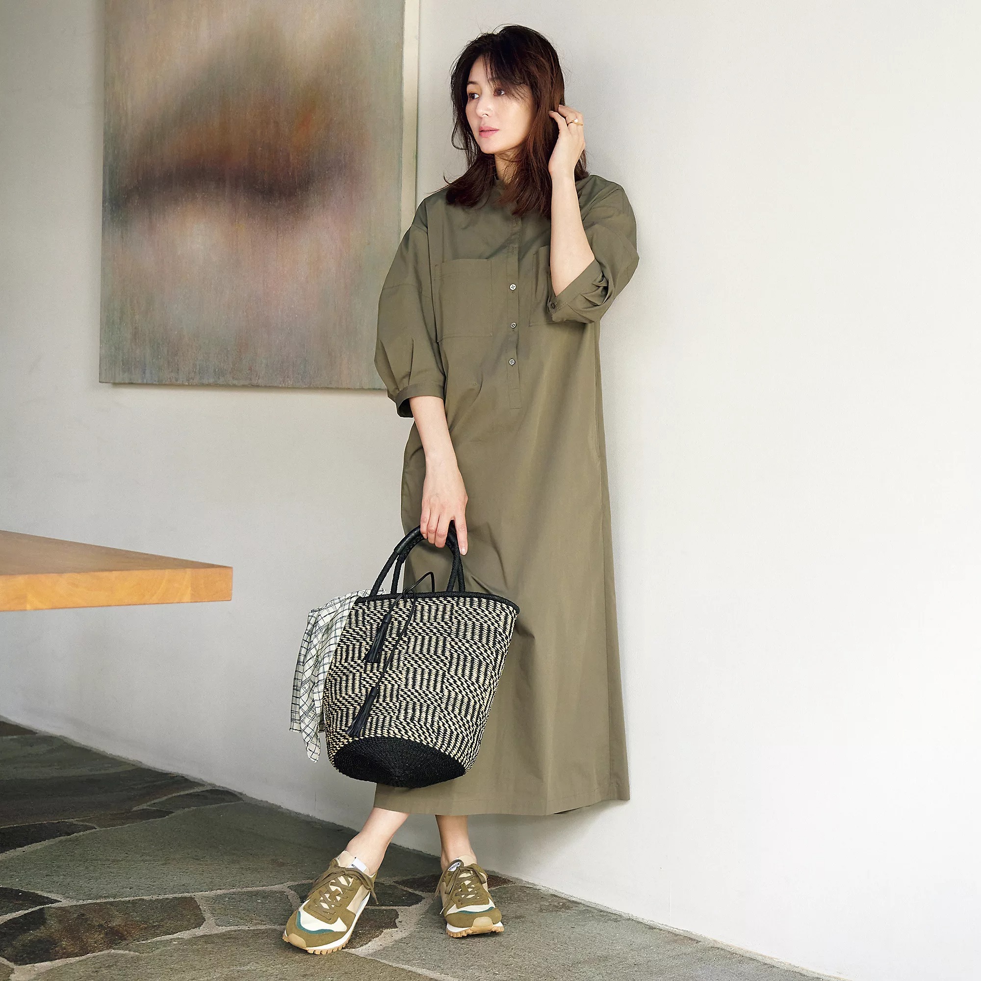 秋まで活躍！「loin.×éclat」のシャツワンピース｜Web eclat（ウェブ