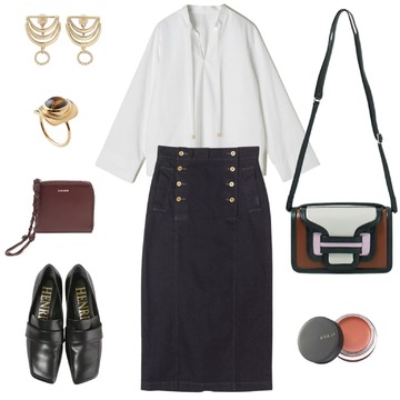 【50代 週末コーデ】白トップスで映える！50代の秋マリンコーデ＃Jマダムのおしゃれ