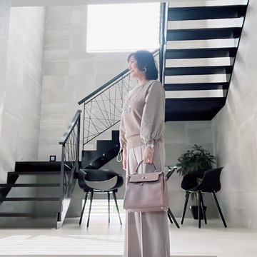 春コーデで芦屋ランチ♪