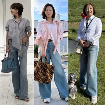 【おしゃれな50代のデニムコーデ10選】秋も大活躍！シャツやカーディガンとあわせたスタイルが人気