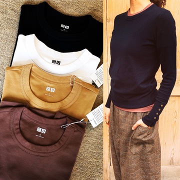 ユニクロ春買いＴシャツ、チラ見せを　楽しむ☆