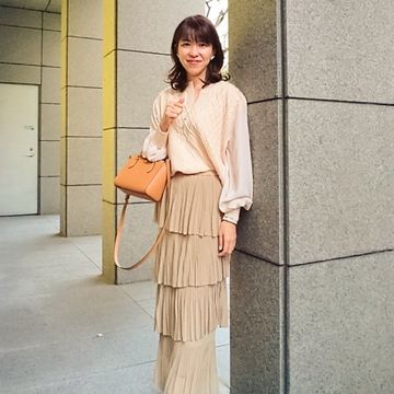 頼りがいのあるニット＆ロングスカートコーデで私をスキーに連れてって♪