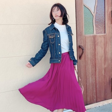 GUの春スカートで、河口湖へドライブ！