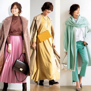 【2020冬】50代を美しくみせる「冬映えカラー」で女性らしい華やかコーデ