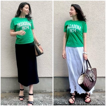 初夏のちょっとしたお出かけに使いやすい♡「ZARA」ロゴTシャツのキレイめカジュアルコーディネート。