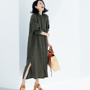 【大人の雰囲気出しワンピース】池田奈加子×フィナモレのシャツドレス