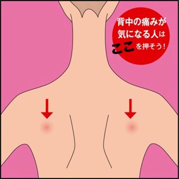 背中の痛みを改善するツボは肩甲骨の「天宗」！押し方を図で解説