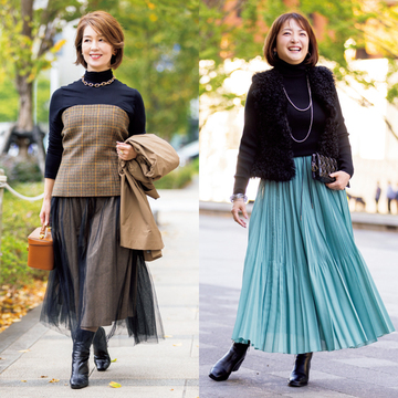 【50代のマイベストスタイル】センスが光る「スカート派」エクラ 華組の着こなしを拝見！