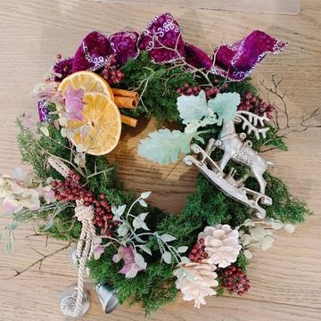 手作りXmasリース