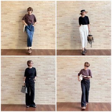 E by eclat 大人五分袖パックTシャツ