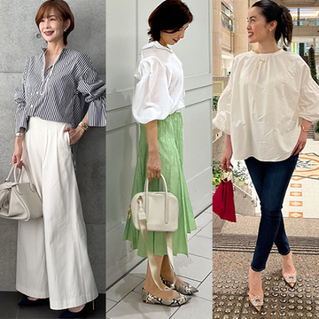 一枚で着映える！50代が春のお出かけに着たい「ブラウスコーデ」3選