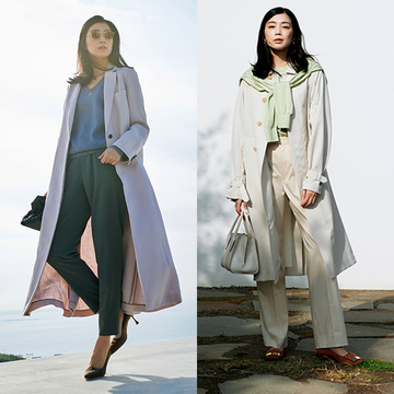 【春のはおりもの新法則】長めアウター×旬パンツコーデ2選