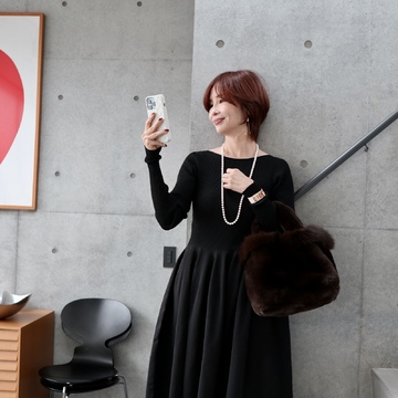 ブラックワンピース  着回し3コーデ