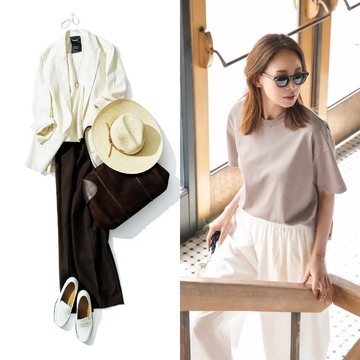 テーラードジャケット×タックパンツの組み合わせから秋カラーのTシャツコーデまで【50代の1週間コーデ】