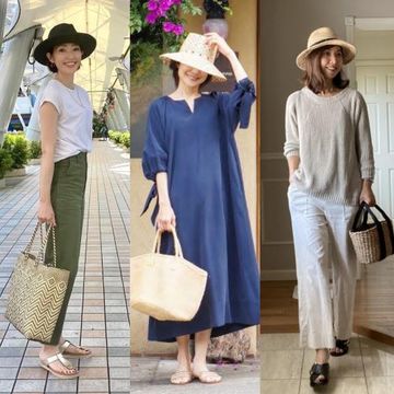 アラフィー読者ブロガーのセンスのいい大人カジュアル「夏の帽子コーデ」