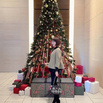 キャメル×ブラック綺麗目コーデ