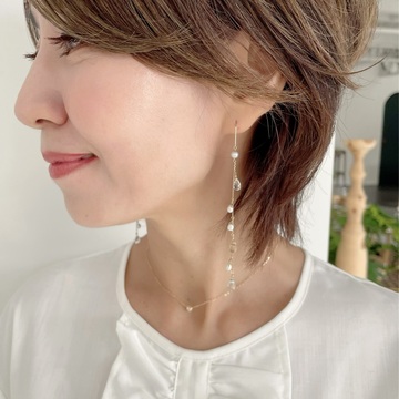 【ショートヘア×ピアスのおしゃれな関係＃１】「揺れるピアス」で、すっきりショートに女性らしさをプラス