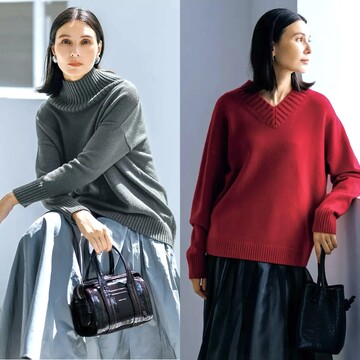 50代がニットを素敵に着こなすには？”ネックデザイン別” 冬のニット7選