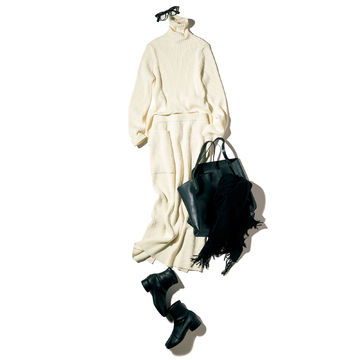 170cmエディター・坪田あさみさんの推しアイテム！「ATON」のリブニット＆スカートですらり華奢見え