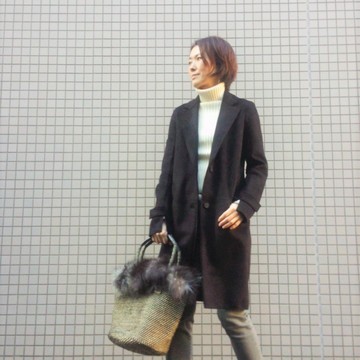 ZARAでショコラブラウンのコートと靴を