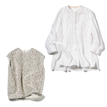 白トップスは、素材感や手のこんだデザインで今年らしく【おしゃれプロがねらう新しい“白”】