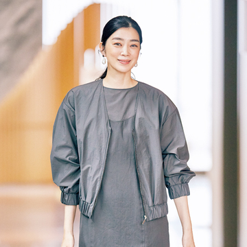 【極薄ブルゾンコーデ】ワンピースとのセットアップでたちまち今っぽくきれい見え！