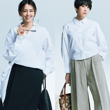 【ひとひねりある白シャツコーデ4選】技ありシャツでベーシックな装いを刷新