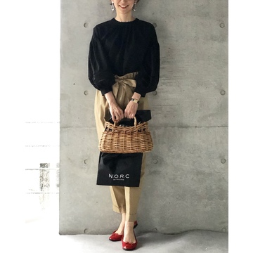 ロゴBAGは、籠に合わせるのが好きです❤︎