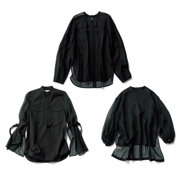 【50代に似合う黒】今年らしく即こなれる「透ける黒」ブラウス3選