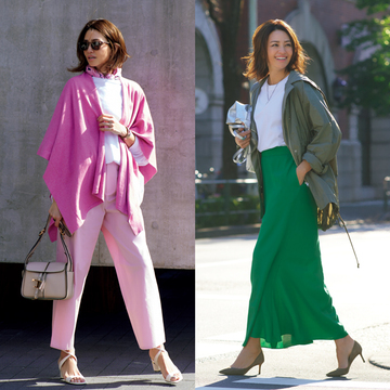 【ハンサムなきれい色コーデ9選】知的な着こなしで、“かっこいいのに女らしい”が実現