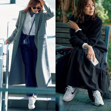 【冬の白スニーカーコーデ4選】重くなりがちな着こなしに「抜け感」と「キレ味」をプラス