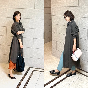 ベルト付きシャツワンピースは優秀でした。