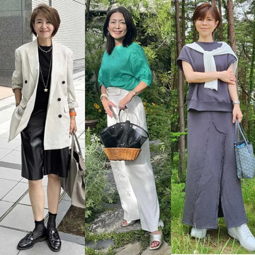 【50代 夏のお出かけコーデまとめ】旅行や観劇、カフェ巡りなどお出かけに着ていきたいお気に入りの一着