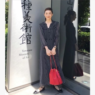 ZARAドットワンピで、山種美術館へ
