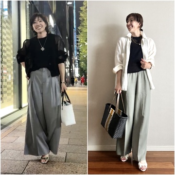 お誕生日のお祝いはお気に入りのパンツスタイルで♪ ～ワイドパンツ編～