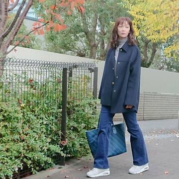 ＊ZARAのネイビーアウターでワンマイルコーデ＊