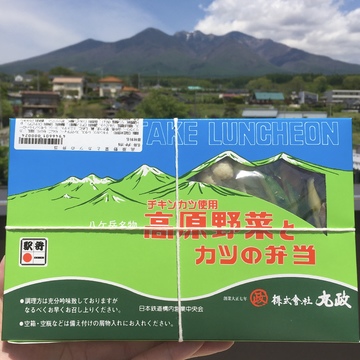「途中下車しても食べたい味」(２)、「高原野菜とカツの弁当」。