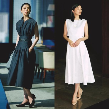 シックな黒ワンピースから品よく絵になる白ワンピースまで【50代の1週間コーデ】