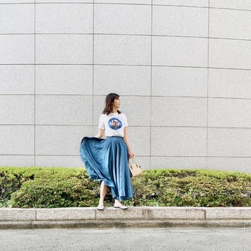 GU Tシャツで夏コーデ