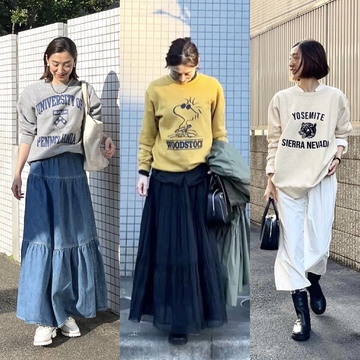 ロゴスウェットコーデいろいろ☆