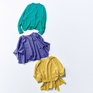 【顔映えブラウス】彩度高めの“きれい色ブラウス”でビデオ会議のモニター映えを確約