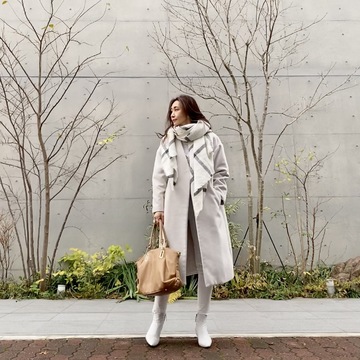 冬のホワイトコーデ