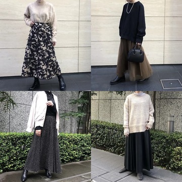 【50代 コーディネート】今買って正解！ひらっとロングスカートがやっぱり素敵！お手本コーデ10選