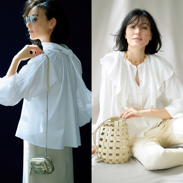 【ドラマチックな白ブラウスコーデ2選】ひと工夫あるディティールで瞬間着映えを約束！