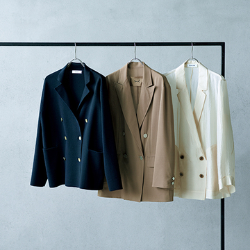 カーディガン感覚で着られる「薄軽素材のジャケット」3選