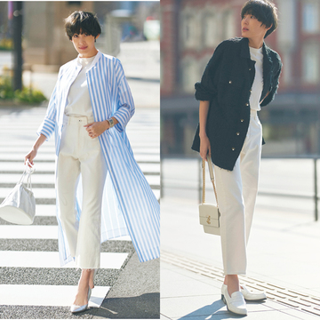 【即戦力になる白デニムコーデ6選】オフホワイトやアイボリーのまろやかカラーで清潔感を