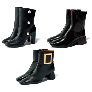 大人の黒ブーツならこれを。活躍度抜群のヒールありショートブーツ3選 【着こなしの鮮度が上がるブーツ】