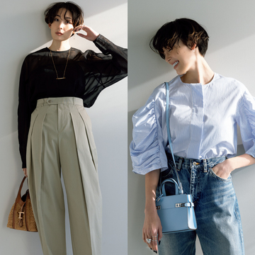 【春の着映えブラウスコーデ5選】フェミニンなディティールで上半身に華を加えるブラウス